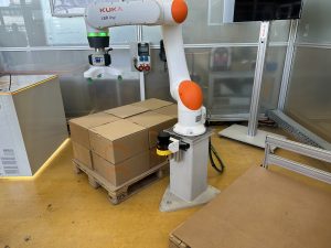 KUKA Cobot LBR iisy Serie, der Palettierroboter für Handwerk und Mittelstand (KMU), von 3 - 15 kg Traglast